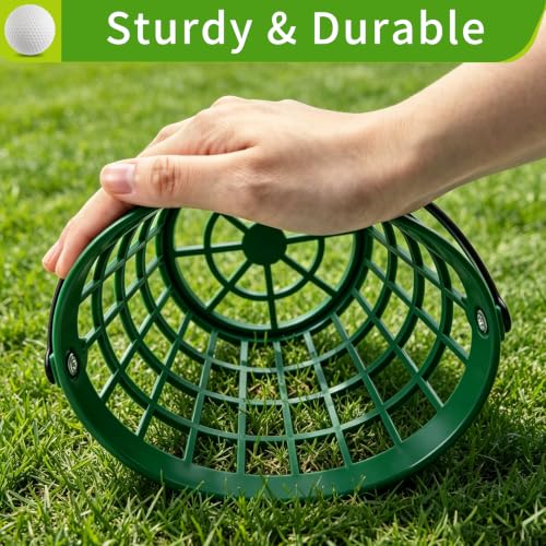 3 Pack Golf Ball Baskets - Portable Plastic Ball Containers for Golf Practice