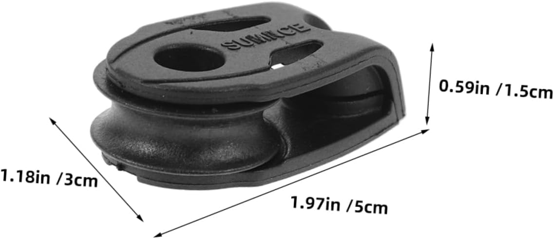 2pcs Single Swivel Pulley High-Strength Nylon Bearing Block for Kayak Sailboat and Use Easy Installation and Precision Manufacturing for Lifting and Stabilizing