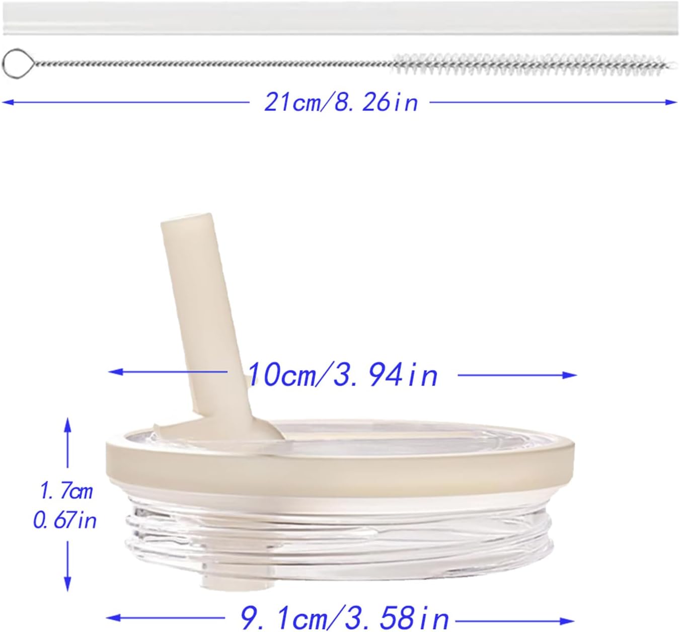 2 Pack Stanley Lid Replacement 40 oz, for Stanley Quencher H2.0 Cup Accessories, Spill-Proof Design, High-End Heat-Resistant Material (Milk White)