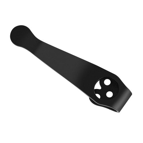 Titanium Deep Carry Pocket Clip for Spyderco Para 3, Paramilitary 2 and More Models Knives, Premium Custom-made Pocket Clip with 3 Pieces Screws, Black
