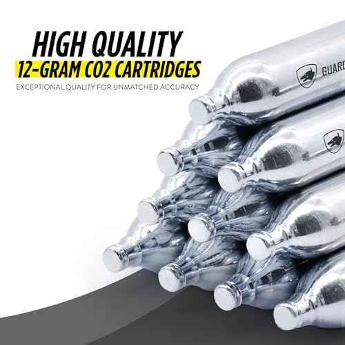 Guard Dog Security 12 Gram Co2 Cartridges, Non-Threaded, CO2 cartridges BB Gun, CO2 BB Pistol, CO2 Airsoft Pistol, and CO2 Paintball Markers, Snug fit, Solid Seal