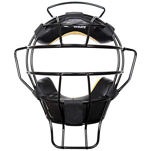CHAMPRO 18oz. Lightweight Baseball/Softball Adult Umpire Face Mask with Bio-Fresh Treatment, Black