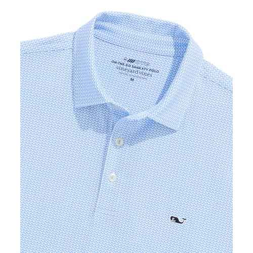 vineyard vines Mens Printed Sankaty Performance Polo