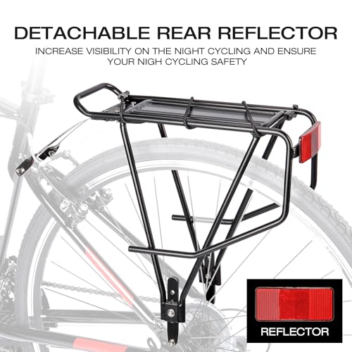 Large Capacity Bike Cargo Rack for Flat Mount Disc & Non-Disc Brake Bikes