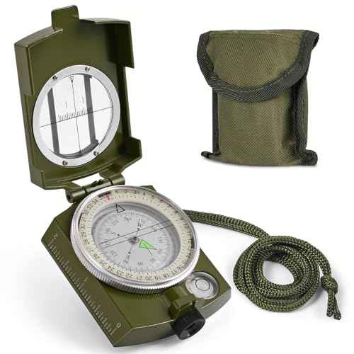 Compass, Hiking Compass for Survival with Lensatic ? Water-Resistant Durable and Pocket-Sized