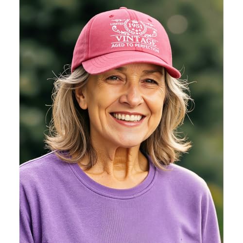 Happy 75th Birthday Hat for Men Women Red 1951 Celebration Gift