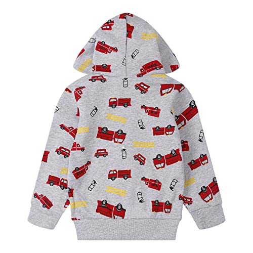 Toddler Zip Up Hoodie Sweatshirt 6 Years Fire Truck Fall Boys Jacket