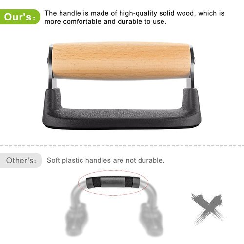Dolibest Push-Up Bars Wood Push Up Handles Push Up Stand for Strength Training Equipment, Floor Workout Exercise (2PCS)