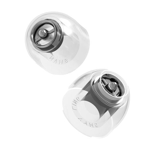 Shanling SE100 Invisble Medical Silicone Ear Tips (S/M/L Sizes) - Noise Isolating Ergonomic Eartips for IEMs, Designed for Audiophiles & Musicians (Transparent, Large)