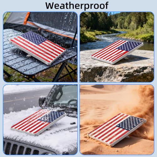 Starlink Mini Protective Silicone Cover with American Flag Design - Hailproof, Waterproof, Rugged Outdoor Case