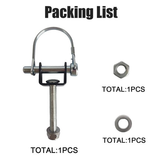 Toeloioh SP-402 Boat U-Bracket Transom Bolt,Bolt-On Bracket for Transom Saver (1)