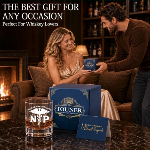 Whiskey Glasses Set with Gift Box - 11 oz Clear Lead-Free Glass