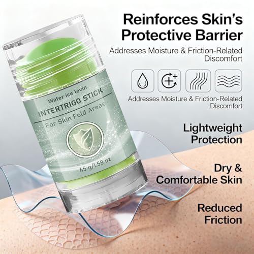 Water Ice Levin Intertrigo Stick & Cream for Skin Fold Care, Chafing Relief