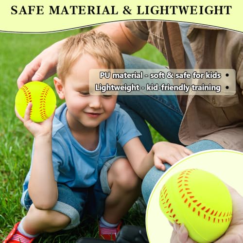 Magicorange 11-Inch Practice Foam Softballs - Optic Yellow, 12 Pack