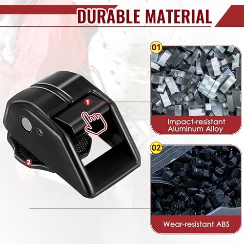Football Chin Strap Cam Lock Housing & Thumb Screws Set - Compatible with Riddell SpeedFlex