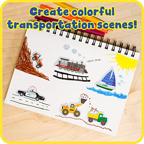 Transport Foam Stickers Pack of 168 - Kids Craft & Learning Supplies