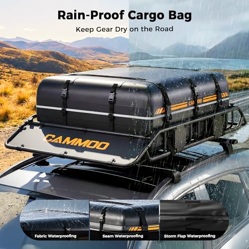 CAMMOO Roof Rack Basket with Removable Fairing & Support Bars for Kayaks