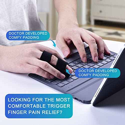 Sopito Finger Splint, 4pcs Finger Brace Support Stabilizer for Index, Middle, Ring Fingers Straightening Arthritis Knuckle Immobilization