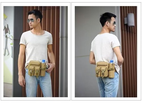 outdoor multifunctional waist bag men and women travel water bottle bag