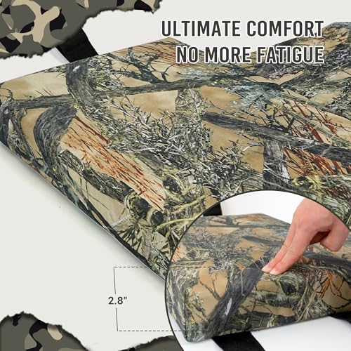Tree Stand Seat Replacement Camouflage Cushioned Stool for Hunting