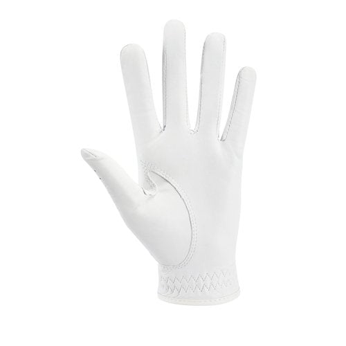 CROWNBLANKS PINKTEE Golf Glove Women Left Hand Premium Cabretta Leather with Pink Marker All Weather Golf Gloves for Ladies Size Small Medium Large (Medium)