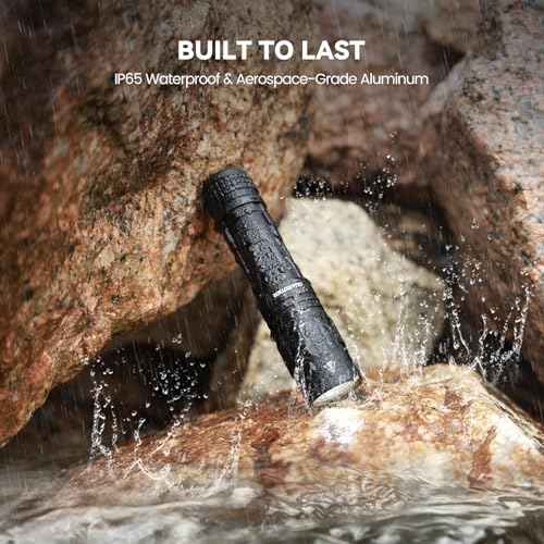 M70E Dual-Power Pocket Flashlight - 500LM Rechargeable EDC Light with Clip, 4 Modes for Camping & Everyday Carry