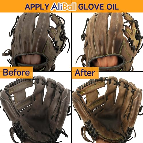 AliBall 8.5 Fl Oz Baseball Glove Oil Conditioning Leather Softener & Break-In