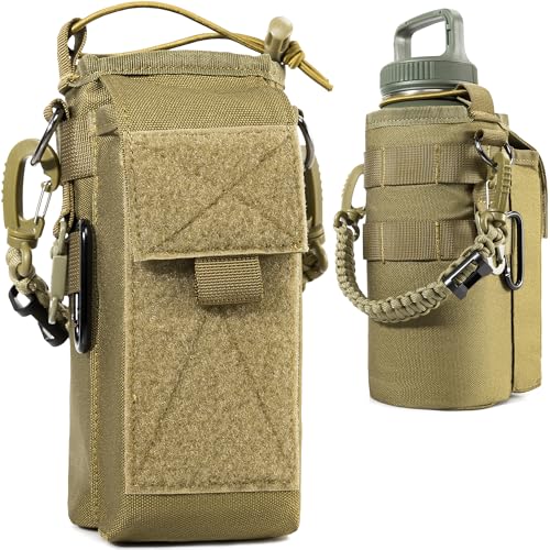 OneTigris Tactical Molle Water Bottle Holder 16-32 oz - Brown