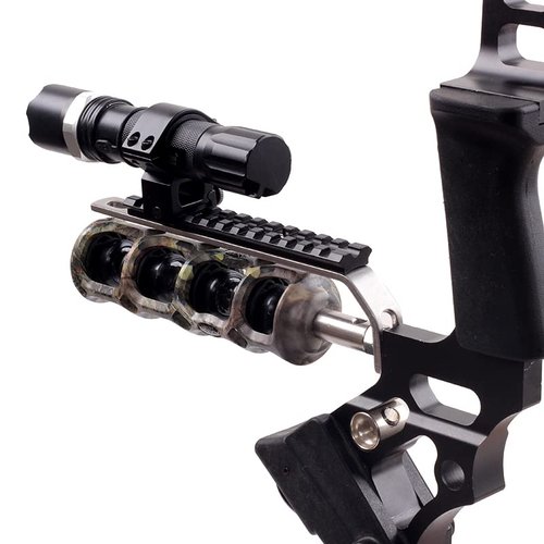 SOPOGER Archery Flashlight Mount Stabilizer - Compound Bow Accessories Light Holder Bracket Stabilizer Mount for Compound Bow Hunting Bowfishing
