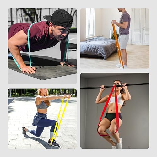 PROIRON Resistance Bands Pull Up Bands with Anti-Slip Grip 25-65LBS Yellow Variation 2