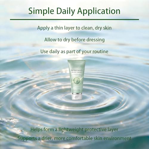 Intertrigo Cream for Skin Folds, Moisture & Friction Relief, 3-Pack