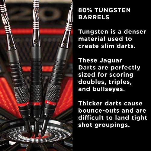 Viper Jaguar 80% Tungsten Soft Tip Darts with Storage/Travel Case, 18 Grams