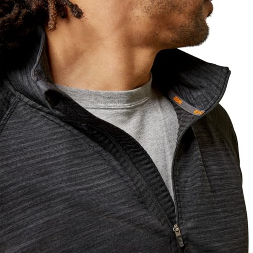 Ariat Men's Rebar Gridwork Baselayer 1/4 Zip T-Shirt - Black, 3X-Large