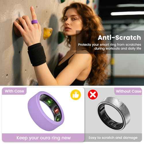 Ultra-Thin Covers Compatible with Oura Ring Gen 4/Oura Gen 3 Cover, Anti-Scratch Elastic Silicone Protector Case Smart Rings Accessories for ULTRAHUMAN Ring AIR/RingConn Gen 2/Air Women Men, 4 Pack