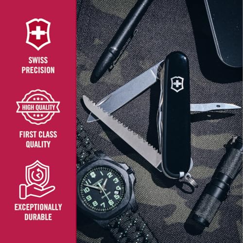 Victorinox Huntsman Swiss Army Pocket Knife Black - 15 Functions
