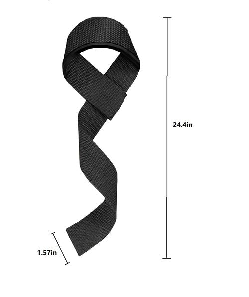 Weightlifting Wrist Straps, Padded Neoprene Lifting Straps for Powerlifting, Deadlifts, Strength Training, Bodybuilding, 18-inch Cotton for Enhanced Grip