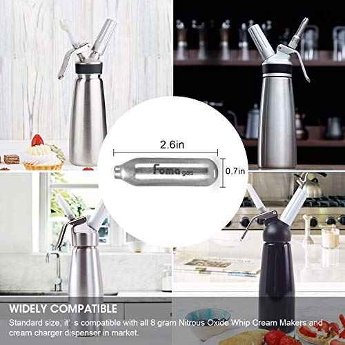 FOMAA Gas Whipped Cream Cartridges, Pack of 25