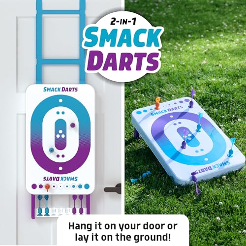 Indoor & Outdoor Dart Board Game with Suction Cup Darts - 12 x 24 Inches