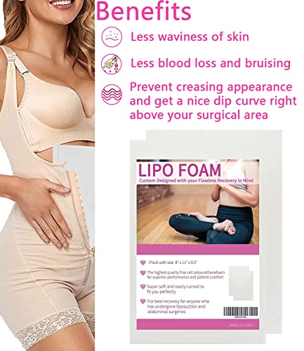 2 Pack Post Surgery Lipo Foam Pads for Abdominal Recovery - Flattening Boards