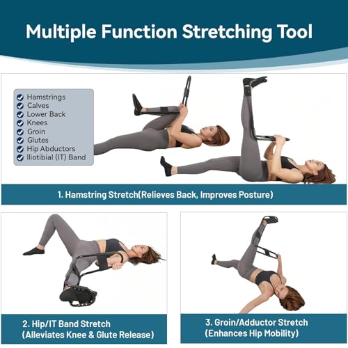 Full-Body Hamstring and Lower Back Stretching Device with Adjustable Length