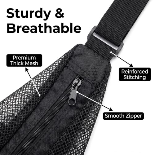 Mesh Sling Ball Bag for Soccer, Basketball & Volleyball - Portable Sports Gear