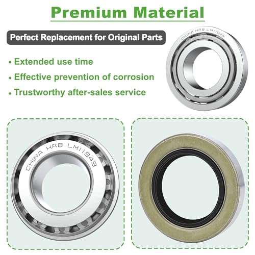 Golf Cart Front Wheel Hub Bearings & Oil Seals Kit for Club Car 1982-2002