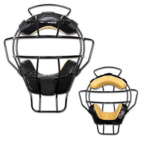 CHAMPRO 18oz. Lightweight Baseball/Softball Adult Umpire Face Mask with Bio-Fresh Treatment, Black