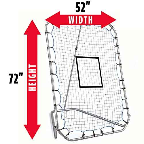 Franklin Sports Baseball Rebounder Net - Baseball Pitchback Net + Throwing Trainer - All Angle Bounce Back Return - Multi-Position Fielding + Throwing Aid