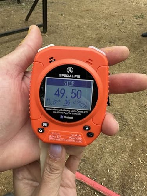 SPECIAL PIE Upgraded Shot Timer - Perfect for Firearm & RO Use in USPSA,IPSC,IDPA,CAS,PRS,3GUN & Steel Challenge Competitions（Orange