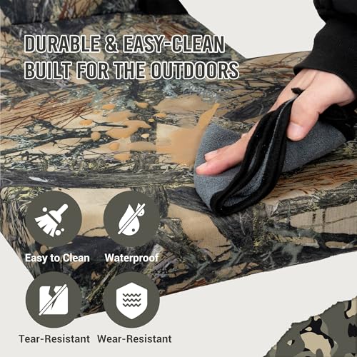 Tree Stand Seat Replacement Camouflage Cushioned Stool for Hunting