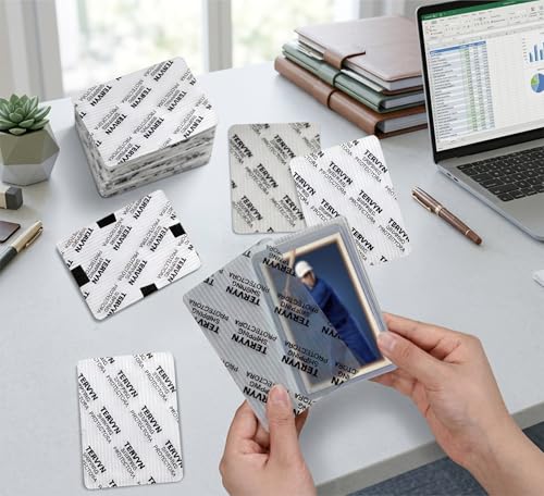 120 Pack Trading Card Card Protectors 3.5 x 4.5 Inches White