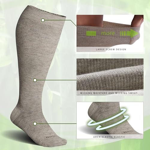 XX-Large Wide Calf Compression Socks for Women & Men 15-20mmHg Support Stockings