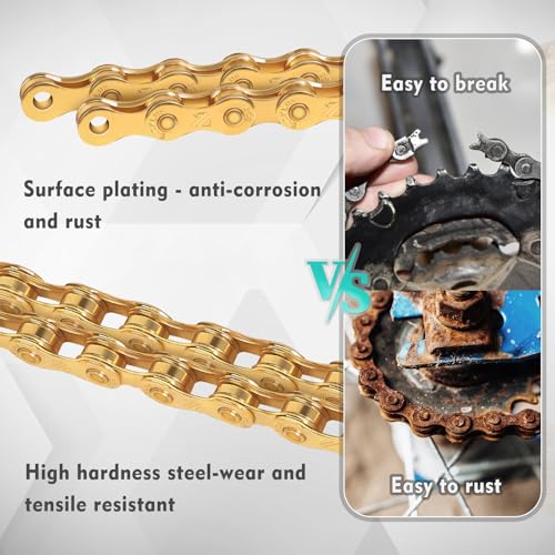 GOLD 8-Speed Bike Chain for Shimano SRAM Mountain City Folding Bikes
