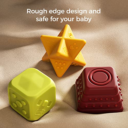 Baby Sensory Ball Set - 8 Pack Soft Textured Toys for Tactile Play & Development